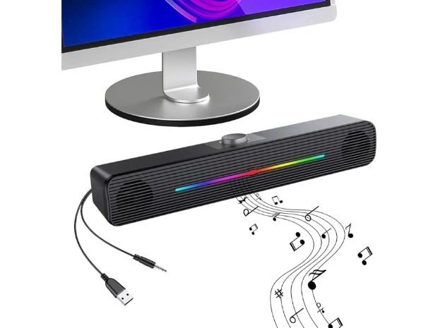 &uu PARLANTE PC CON LUZ RGB E-1407